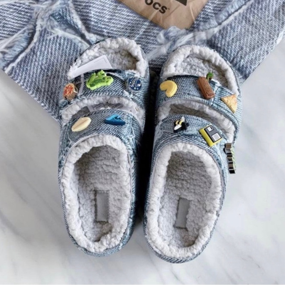NWT SZA x Crocs Denim Cozzzy Sandals